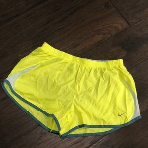 Neon Nike Women’s Dry Tempo Running Shorts